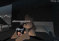 Roblox slut adorexxpeytonn craves big black cock interracial pounding