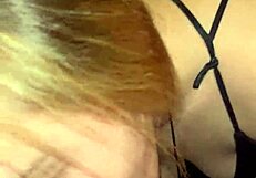 SLOPPY FACEFUCK leaves BLONDE TEEN GAGGING on DADDY CUMSHOT