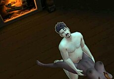 Glasses neighbor bends over begging for rough interracial doggystyle pounding