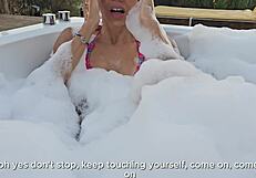 Latina milf in bikini teases her big ass and tits in jacuzzi JOI for your cumshot