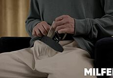 cumming all over my hot stepmom's massive tits after blowjob