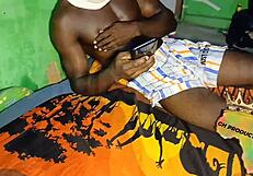 ghetto black teen slut bends for young stud's rough pussy pounding