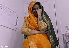 Big Boobs Indian Stepmom Dirty Talks Fucks StepSon Creampie