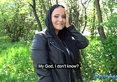 18-Year-Old Brunette Student Flashes Big Tits Before Outdoor Monster Cock Fuck