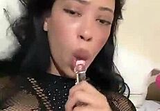 man this latina teen whore's tongue piercing feels insane on my cock as she sucks deep