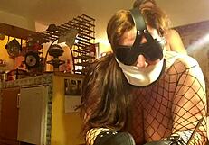 Blindfolded Bound Augusta Chokes Gags Bent Over Doggystyle Submissive Wife