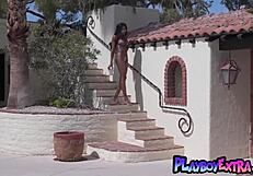 Ebony Teen Amber Rose Rips Tiny Bikini Off Outdoor Pussy Tease