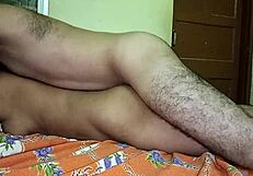 slim indian housewife sukla rides cock hard from behind passionately