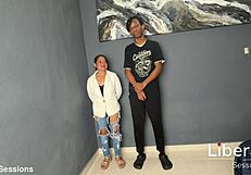 Petite chica's first taste of massive black verga