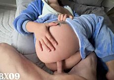 Petite hermanastra sneaks daddy's cock for juicy creampie pt 2