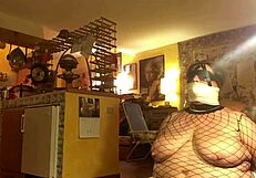 Blindfolded Bound Augusta Chokes Gags Bent Over Doggystyle Submissive Wife