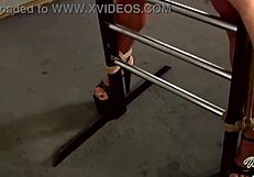 Pervy Scott Rhodes ties up for huge dildo blowbang domination