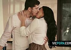 Horny Latina Teen and Stud Pound Pussy Deep in Kitchen - Rough Blowjob to Hardcore Finish