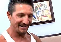 Austin Kincaid's big tits bounce as monster cock fucks her shaved cougar pussy doggystyle