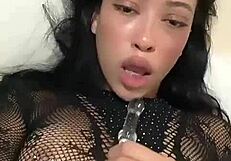 man this latina teen whore's tongue piercing feels insane on my cock as she sucks deep