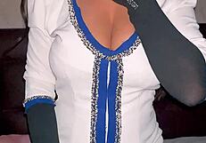 Chocolate Indian village girlfriend tempts with her hidden desi curves and skills