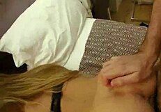 pounding cute 18+ candy's big tits from behind doggystyle