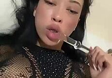 man this latina teen whore's tongue piercing feels insane on my cock as she sucks deep