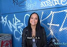 18-Year-Old Brunette Student Flashes Big Tits Before Outdoor Monster Cock Fuck