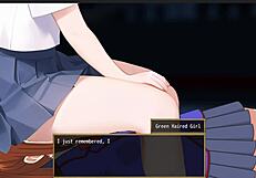 Green haired Femuzero smothers face in dominant sitting tease