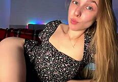 Watch me finger this tight 18yo pink pussy until she cums hard on webcam