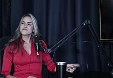 Intrigued by her allure she teases with kisses and blowjob tasting sweet milk from sofie lollipop transsexual in sheer red