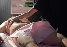 lingam massage turns prostate fingering for fat guy's pleasure