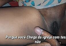 Crente gordinha homemade bareback sex with big cock creampie