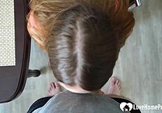 Filthy step sis desperately craves rough kitchen cock pounding begging for more