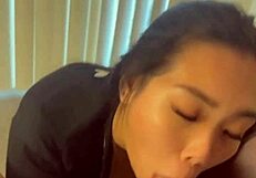 i felt so excited giving my friend his first sloppy blowjob loving how fast he cums all over