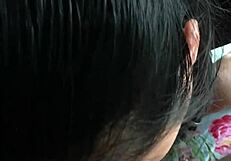 My Chinese wife shows her face in intimate oral moment