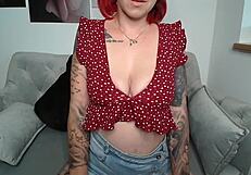 you want more of this sexy redhead big tits pierced nipples ass? 🔥🍑