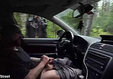 Teen Slut's Tight Anus Stretched Rough in Car!