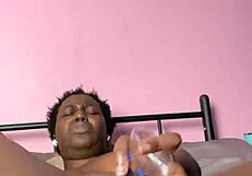 damn blame the drinks this drunk ebony bitch gets bottle fucked in tight wet pussy creampie 😩💦