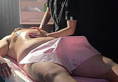 lingam massage turns prostate fingering for fat guy's pleasure