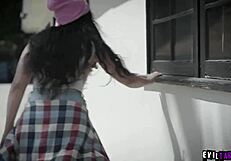 Tiny Whitney Wright Gags on Massive Black Cock Before Hardcore Pounding