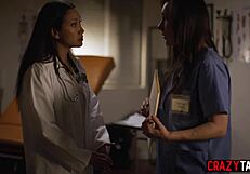 Big ass latina doctor vicki chase pounds panicked nurse sinn sage