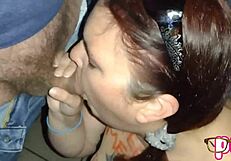 Slut Wife Gulps Stranger Loads on Vacation Beach Blowbang!