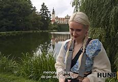 hunt4k. cute blonde euro teen daruma rai hunts huge monster cock for tight shaved pussy pounding