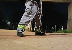 Curious about a uniformed black beauty's street masturbation fetish play?