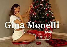 fuck yes hot stepmom rides cock under christmas tree for creampie!