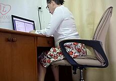 secretary slut rides dildo on hidden office cam full vid