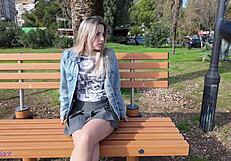 ROMANTIC WALK WITH REMOTE VIBRATOR BUZZING IN PUSSY