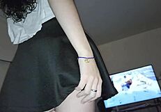 why does this skirt tempt you to fuck her wildly in public gym