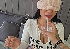 Colombian influencer throbs horny sucking my thick cock deep