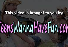 Teen Cowgirls Ride Cocks and Suck in Group