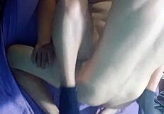 Amateur Natural Tits Exposed During Intimate Sensual Missionary Position in Bed