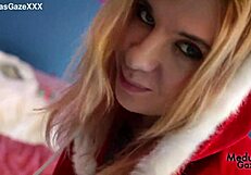 scarlett moans loving her early christmas bareback pussy pounding and cumshot