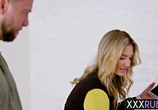 hot teen ella reese gives amazing big tits massage turns into rough big cock blowjob fuck