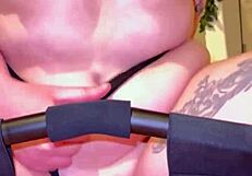 Riding my sex chair dick feels so good close up